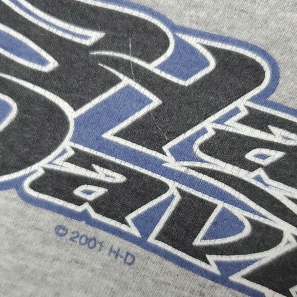 VINTAGE HARLEY DAVIDSON 2001 2003 GRAY ORANGE TSHIRT MUSCLE SHIRT SHIRTS L XL - Picture 5 of 16